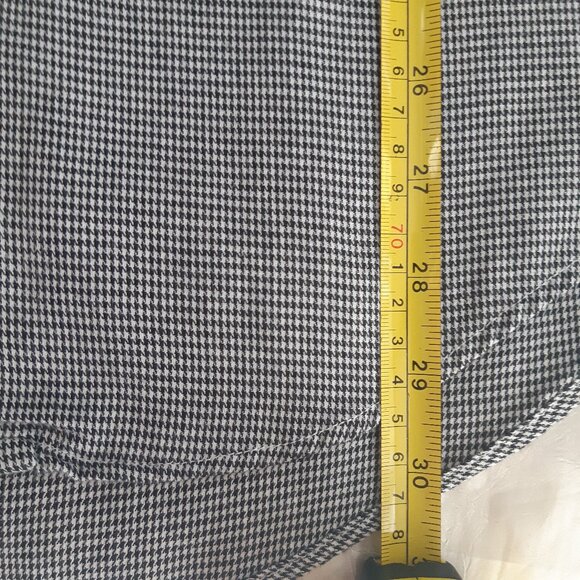J.P. Tilford SZ M Black & White Woven Houndstooth Men's Cotton Button Up Shirt - Picture 13 of 13